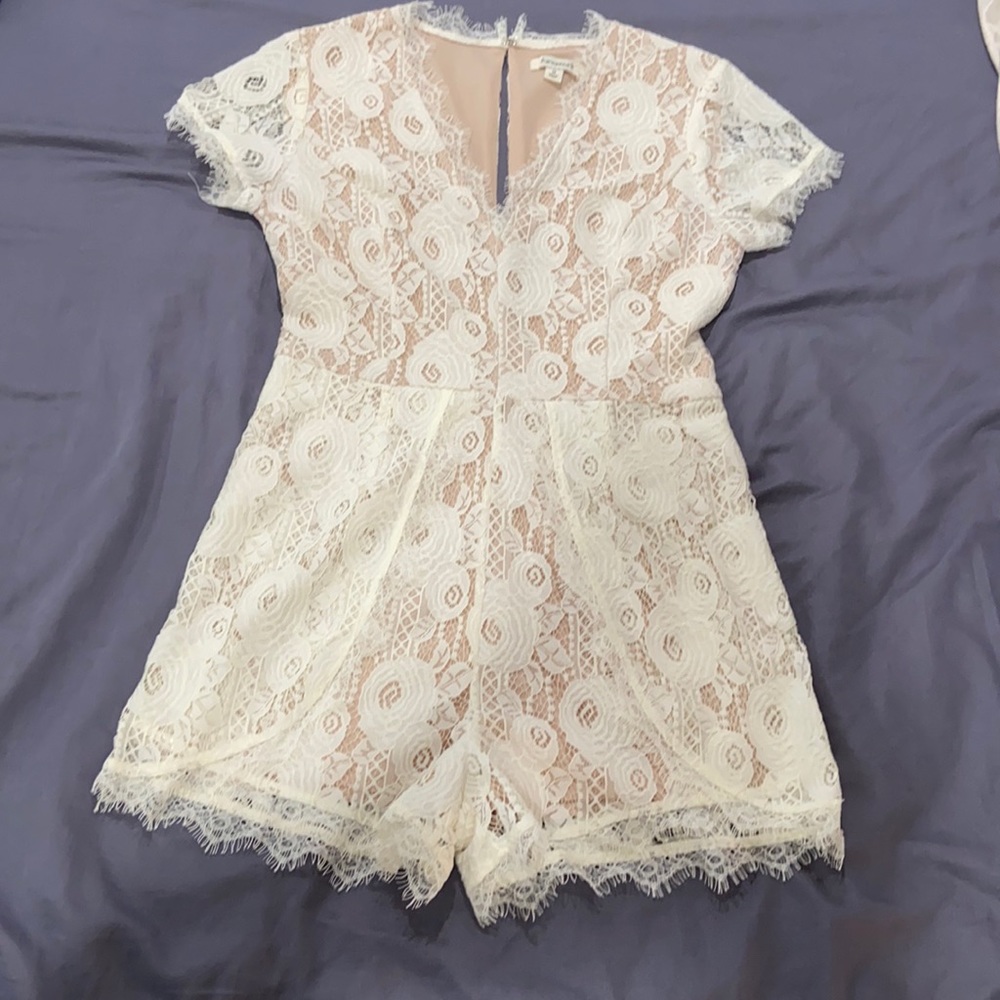 White Lace Romper